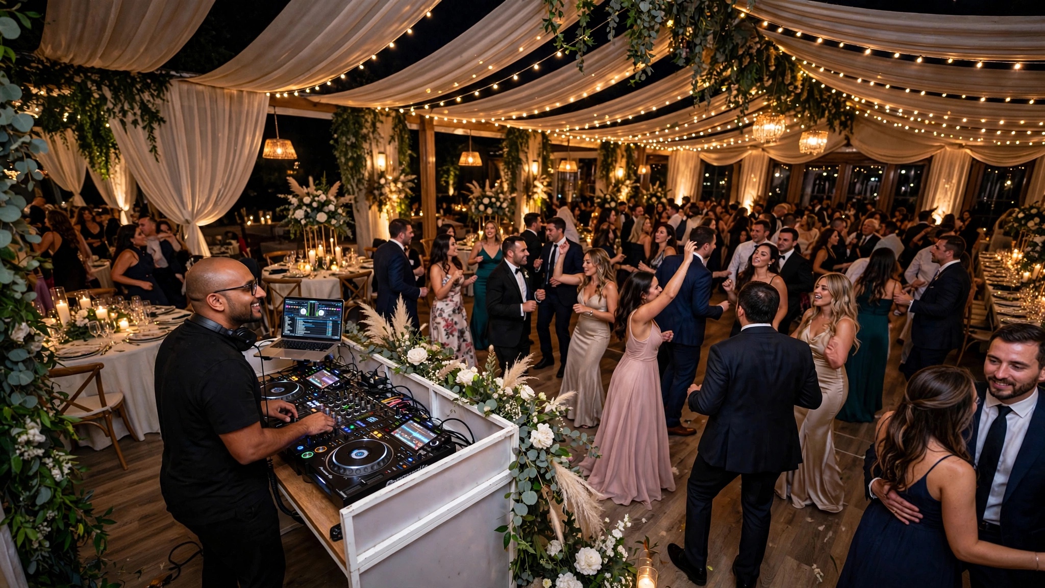 Guests dancing at a DJ Lovin wedding reception in Sydney
